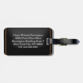 Halmorte-manormonogram Bagagelabel (Achterkant horizontaal)