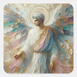 Halo - Angel Series Art Collectie Vierkante Sticker