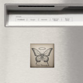 Halo Butterfly Handelsmerk Logo Square Magnet (Insitu (Vaatwasser))