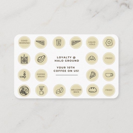 Halo Grondkoffie Kaart Visitekaartje (Achterkant)