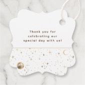 Halo Moon Celestial Mystiek Wit Dank u Bedankjes Labels (Achterkant)