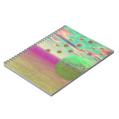 Halo Moons, Abstracte kleurrijke kosmos Notitieboek (Linkerzijde)