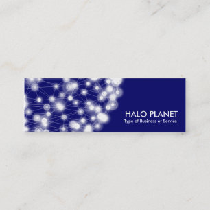 Halo Planeet - Diep Marineblauw Mini Visitekaartje