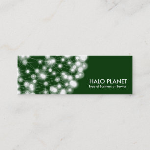 Halo Planeet - Donkergroen Mini Visitekaartje