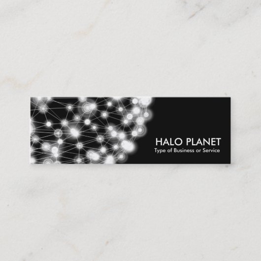 Halo Planet - zwart Mini Visitekaartje (Voorkant)