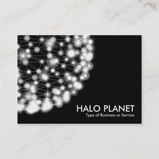 Halo Planet - zwart Visitekaartje (Voorkant)