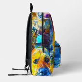 Halo: Portret van een Duitse herder Bedrukte Rugzak (Links)