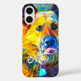 Halo: Portret van een Duitse herder iPhone 16 Hoesje