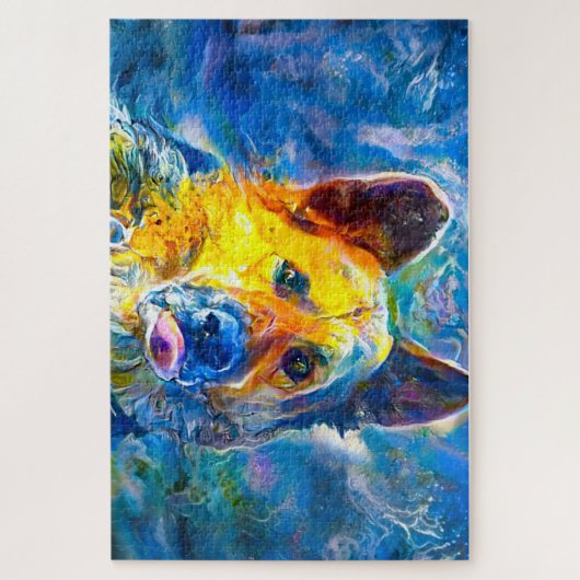 Halo: Portret van een Duitse herder Legpuzzel (Verticaal)