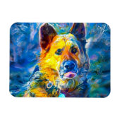 Halo: Portret van een Duitse herder Magneet (Horizontaal)