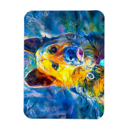 Halo: Portret van een Duitse herder Magneet