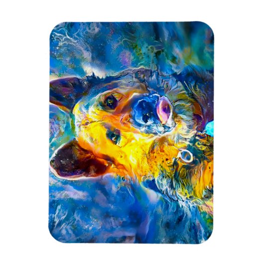 Halo: Portret van een Duitse herder Magneet (Verticaal)