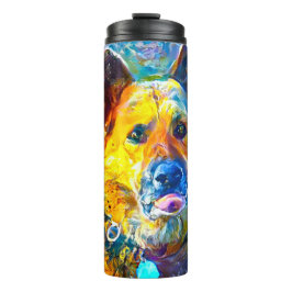 Halo: Portret van een Duitse herder Thermosbeker