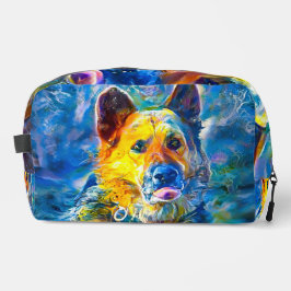 Halo: Portret van een Duitse herder Toilettasje