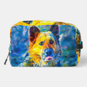 Halo: Portret van een Duitse herder Toilettasje (Achterkant)