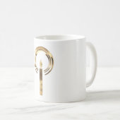 Halo rond Candle Flame Elegant Gold Kerstmis Koffiemok (Voorkant rechts)