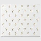 Halo rondom Candle Flame Pattern Elegant Gold Cadeaupapier (Vlak)