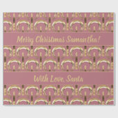 Halo rondom Candle Flame Roos Gold Kerstmis Cadeaupapier (Vlak)