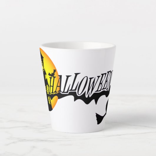 haloeen latte mok (Voorkant)