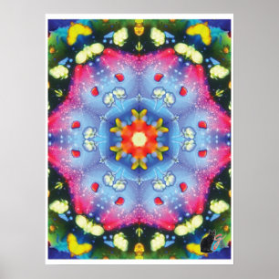 Halogeel Kinestische Collage Kaleidoscoop Poster