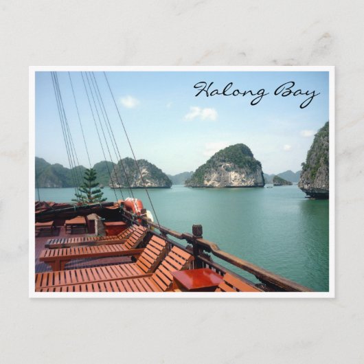 halong bay boot briefkaart (Voorkant)