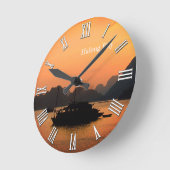 Halong Bay-boten, Vietnam Golden Sunset, Zee Ronde Klok (Hoek)