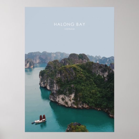 Halong Bay, Vietnam Reiswerk Poster (Voorkant)