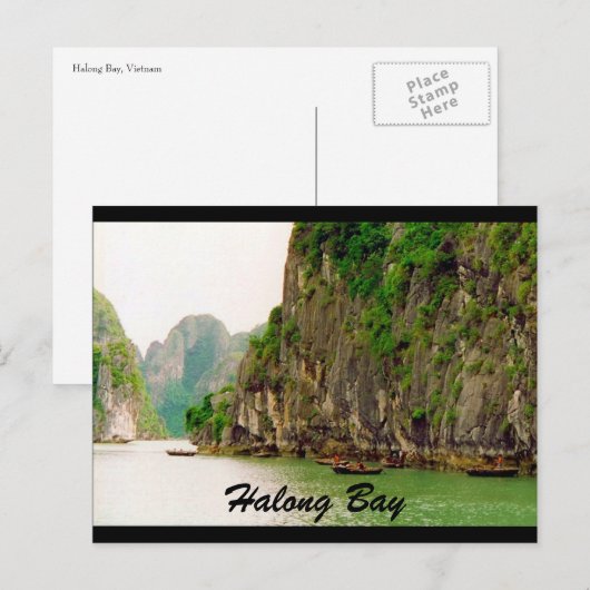 halong cliffs briefkaart (Voorkant / Achterkant)