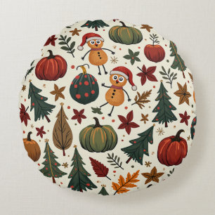 HaloThanksgiving ronde kussen