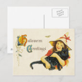 Halowe'en Greeting Briefkaart (Voorkant / Achterkant)