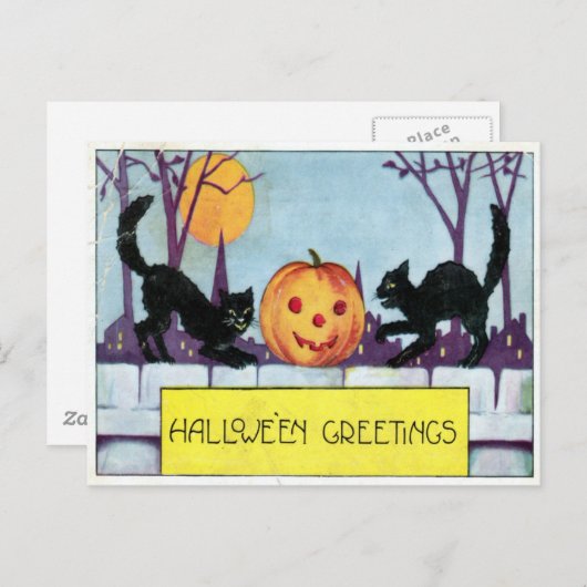 Halowe'en Greeting Briefkaart (Voorkant / Achterkant)