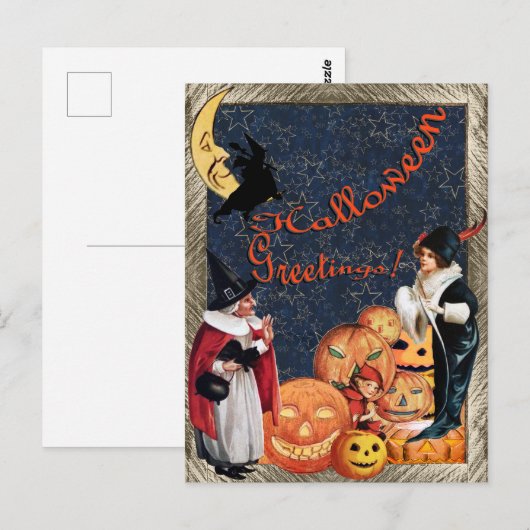 Haloween Greetings Briefkaart (Voorkant / Achterkant)