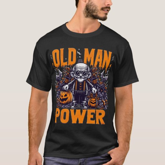 haloween oude man power T-Shirt (Voorkant)