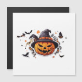 Haloween Pompoen Hoofd Sticker Transparant (Voorkant / Achterkant)