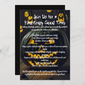 Haloween Pompoenen Uitnodiging (Voorkant / Achterkant)