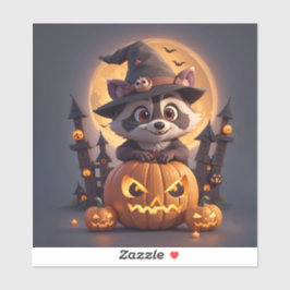 Haloween Raccoon Sticker