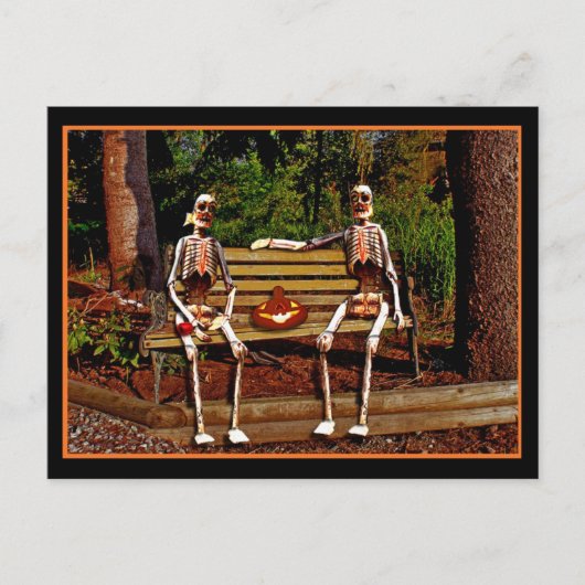 Haloween Skeletons Briefkaart (Voorkant)