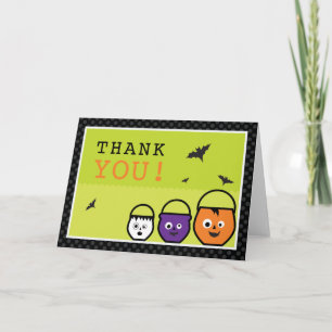 Haloween "Snoep Pails" Dank u kaart