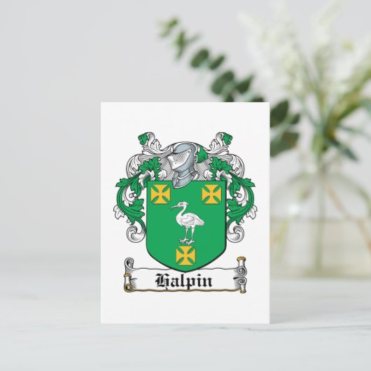 Halpin Family Crest Briefkaart (Staand voorkant)