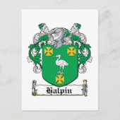 Halpin Family Crest Briefkaart (Voorkant)