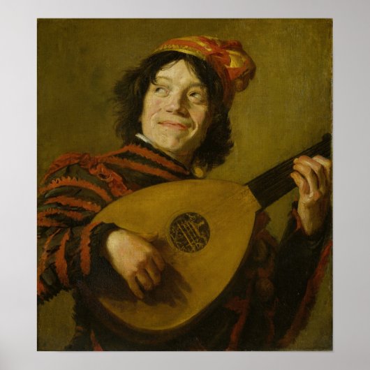 Hals - de speler van de Lute Poster (Voorkant)