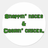 hals- en kascheques ronde sticker (Voorkant)