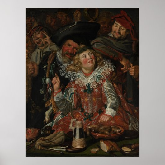 Hals - Feestvierders tijdens Carnaval Poster (Voorkant)