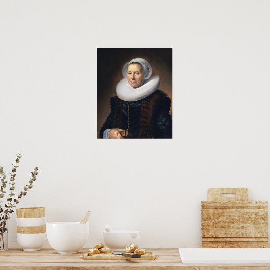 Hals - Het houden van een Boek Poster (Keuken)