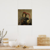 Hals - Jonge man met een schedel Poster (Keuken)