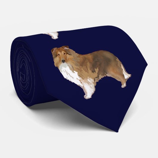 hals met een kleine staande huls stropdas (Opgerold)