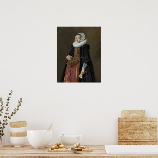 Hals - Portret van Aletta Hanemans Mauritshuis Poster (Keuken)