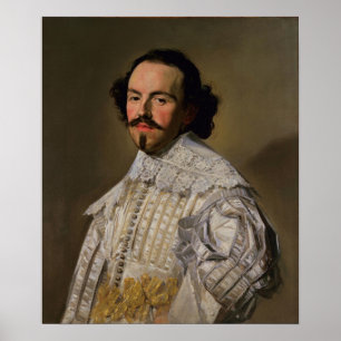 Hals - Portret van een heer in het wit Poster