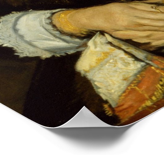 Hals - portret van een oudere vrouw poster (Hoek)