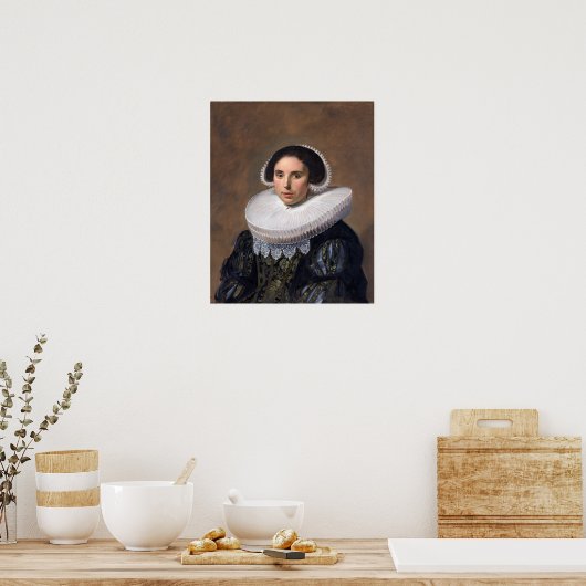 Hals - portret van een vrouw poster (Keuken)